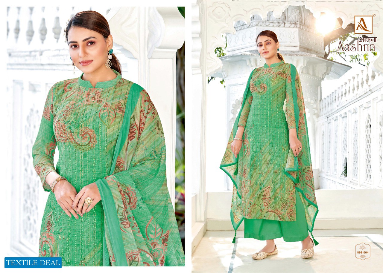 Alok Aashna Wholesale Pure Gerogette With Work Salwar Suits