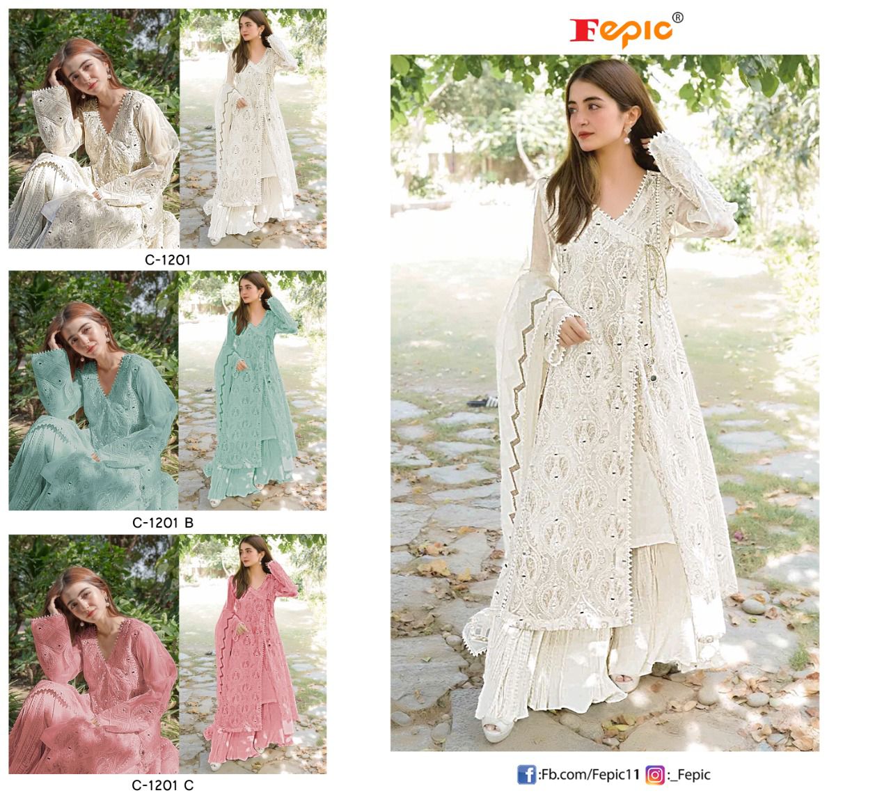 Fepic Rosemeen C-1201 Wholesale Pakistani Concept Dress