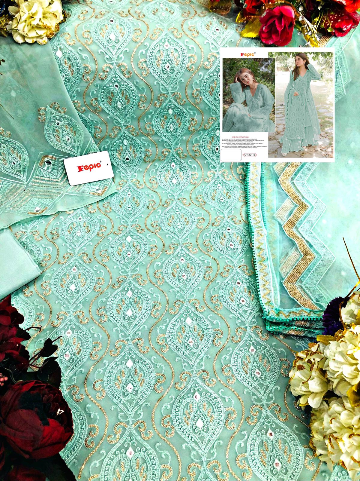 Fepic Rosemeen C-1201 Wholesale Pakistani Concept Dress