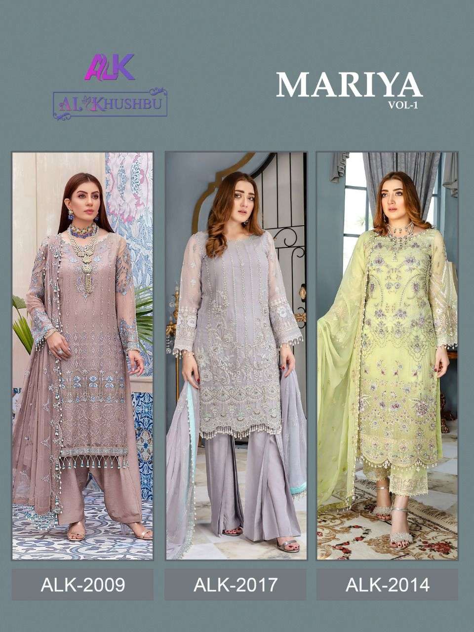 AL KHUSHBU MARIYA VOL 1 HEAVY EMBROIDERY GEORGETTE DRESSES
