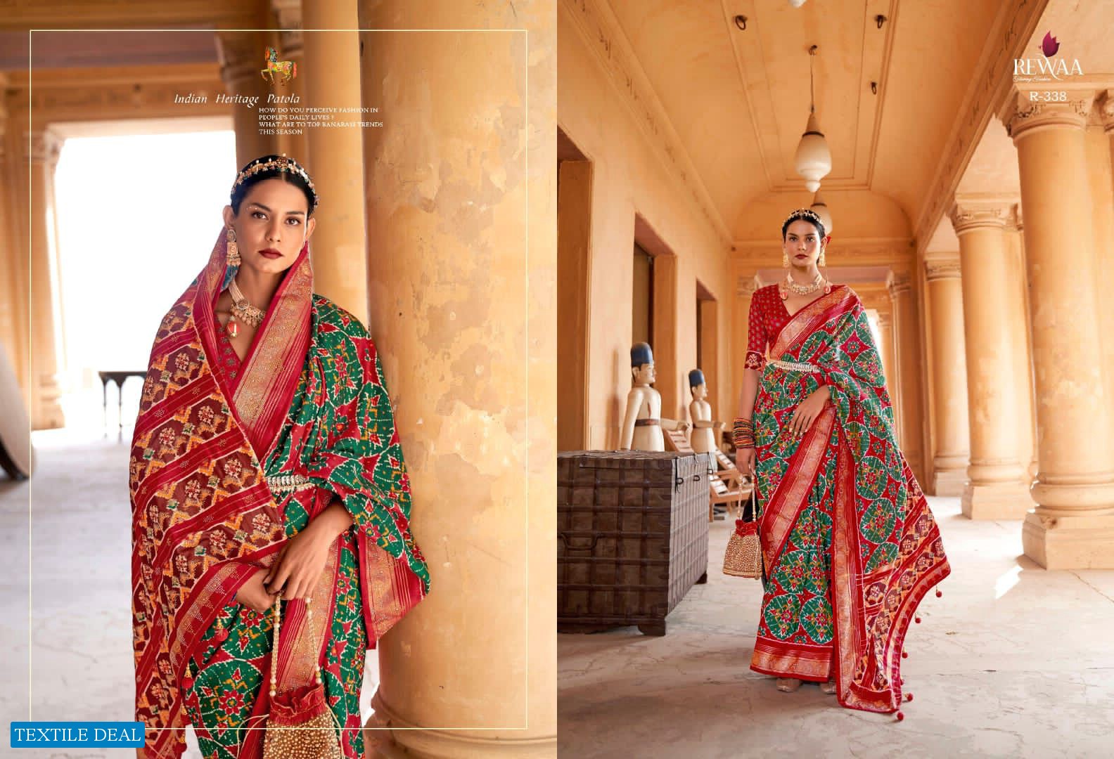 REWAA PATOLA VOL 4 338-348 SERIES PATOLA SAREES EXPORTS