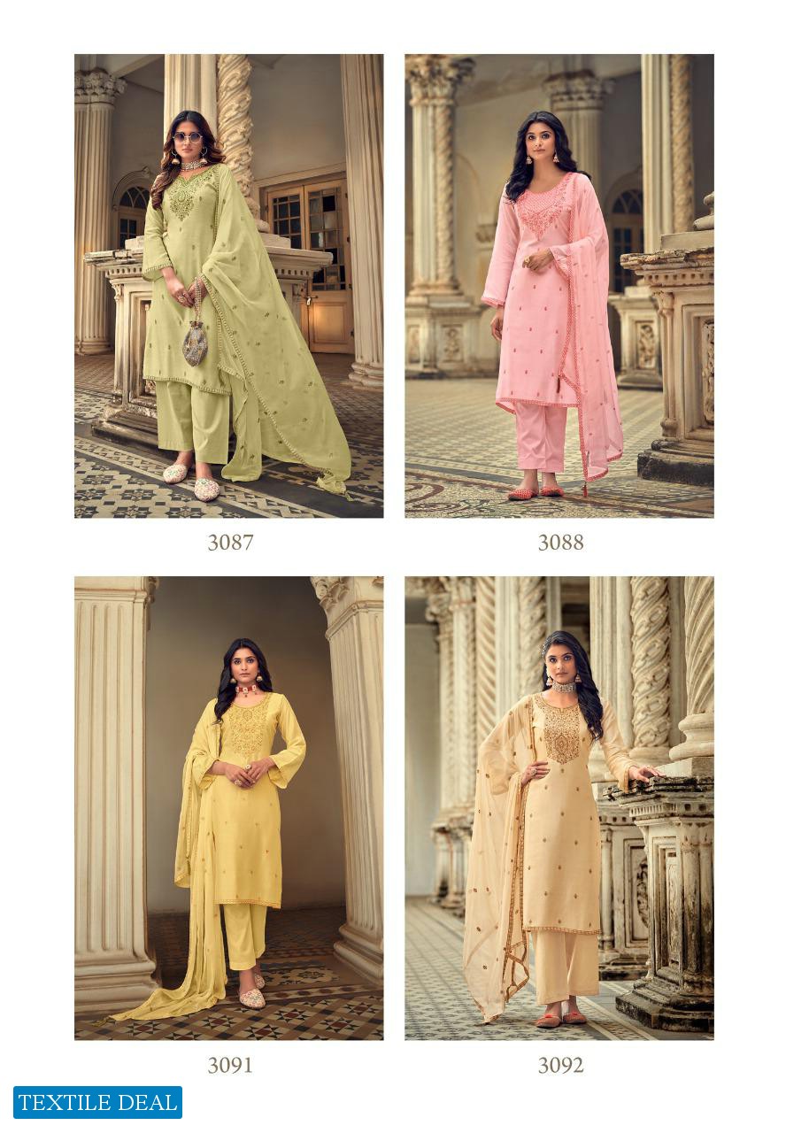 Bela Shafaq Wholesale Resham Muslin Casual Salwar Suits