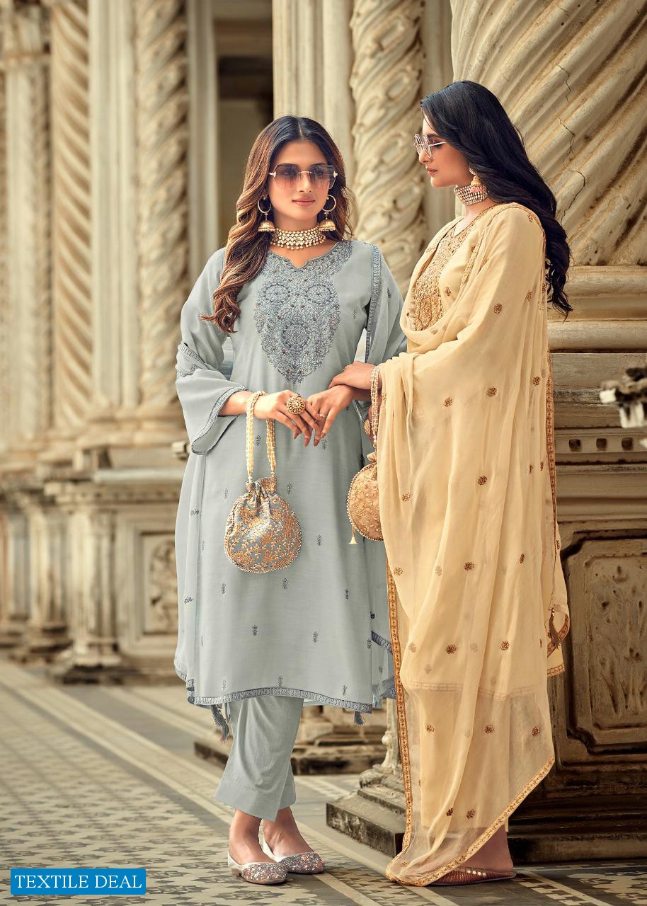 Bela Shafaq Wholesale Resham Muslin Casual Salwar Suits