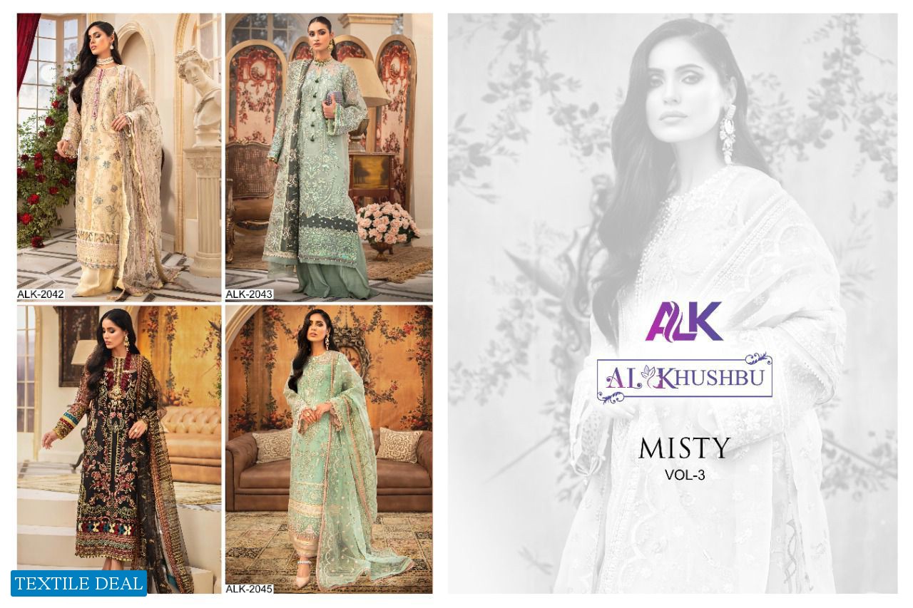 AL khushbu Misty Vol-3 Wholesale Pakistani Concept Dress