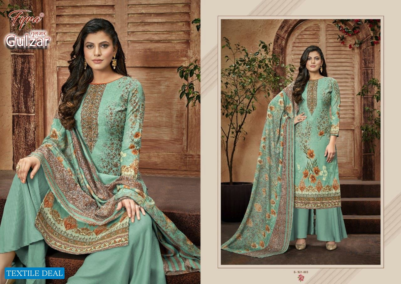 Fyra Gulzar Wholesale Pure Soft Cotton With Diamond Work Dress Material