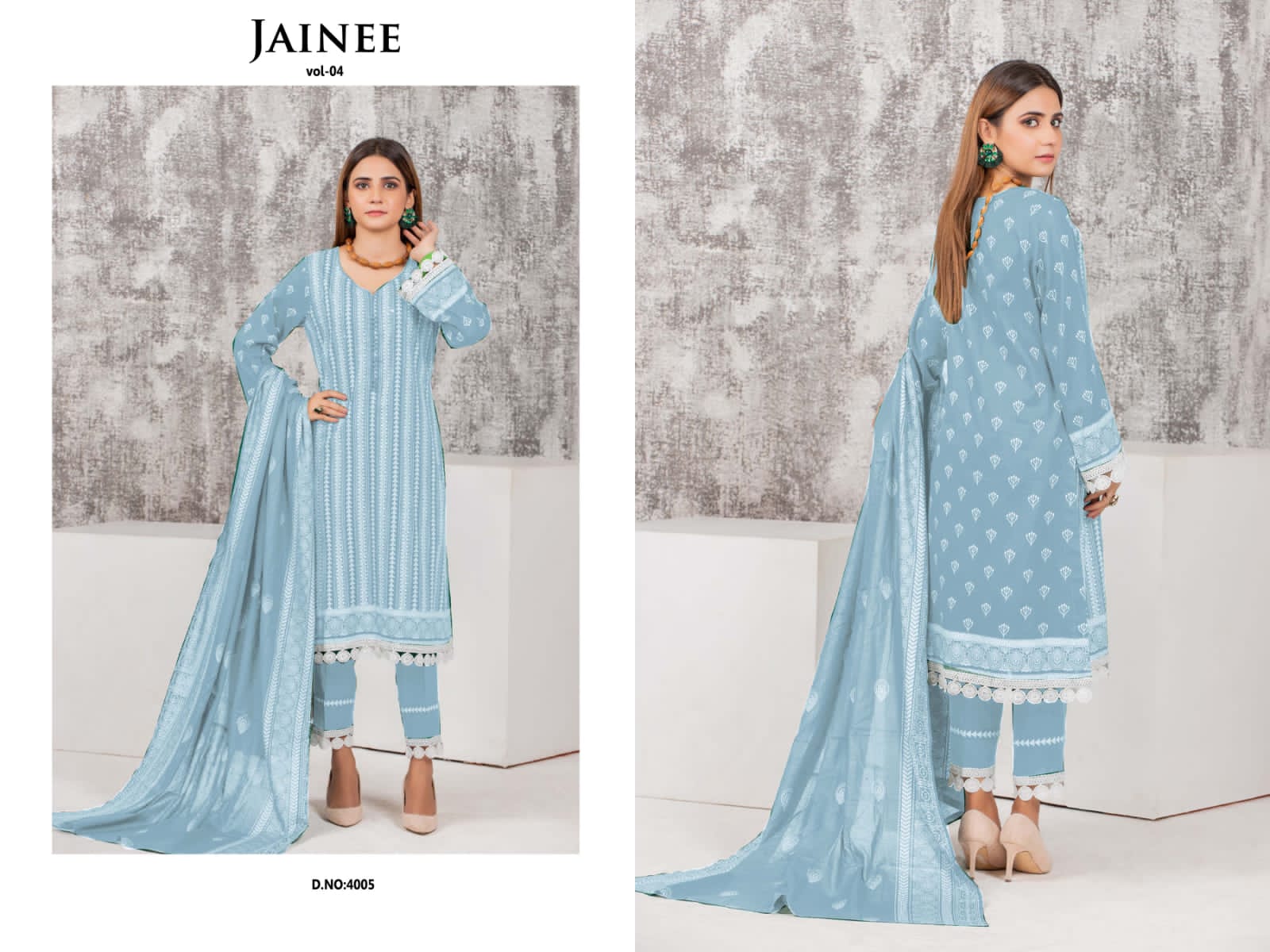 Agha Noor Jainee Vol-4 Wholesale Luxury Lawn Printed Dress Material