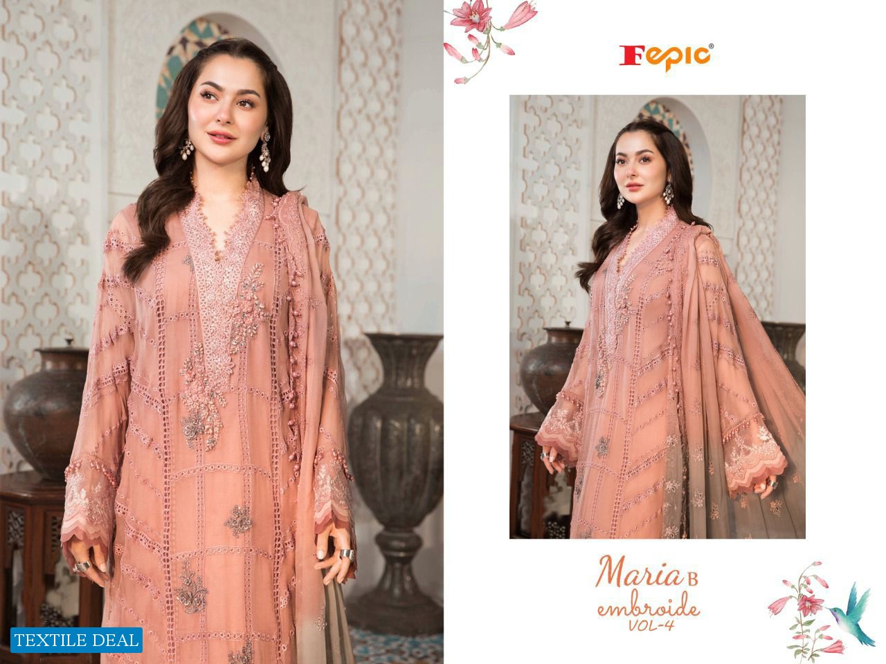 FEPIC MARIA B EMBROIDE VOL 4 GEORGETTE PAKISTANI SALWAR KAMEEZ