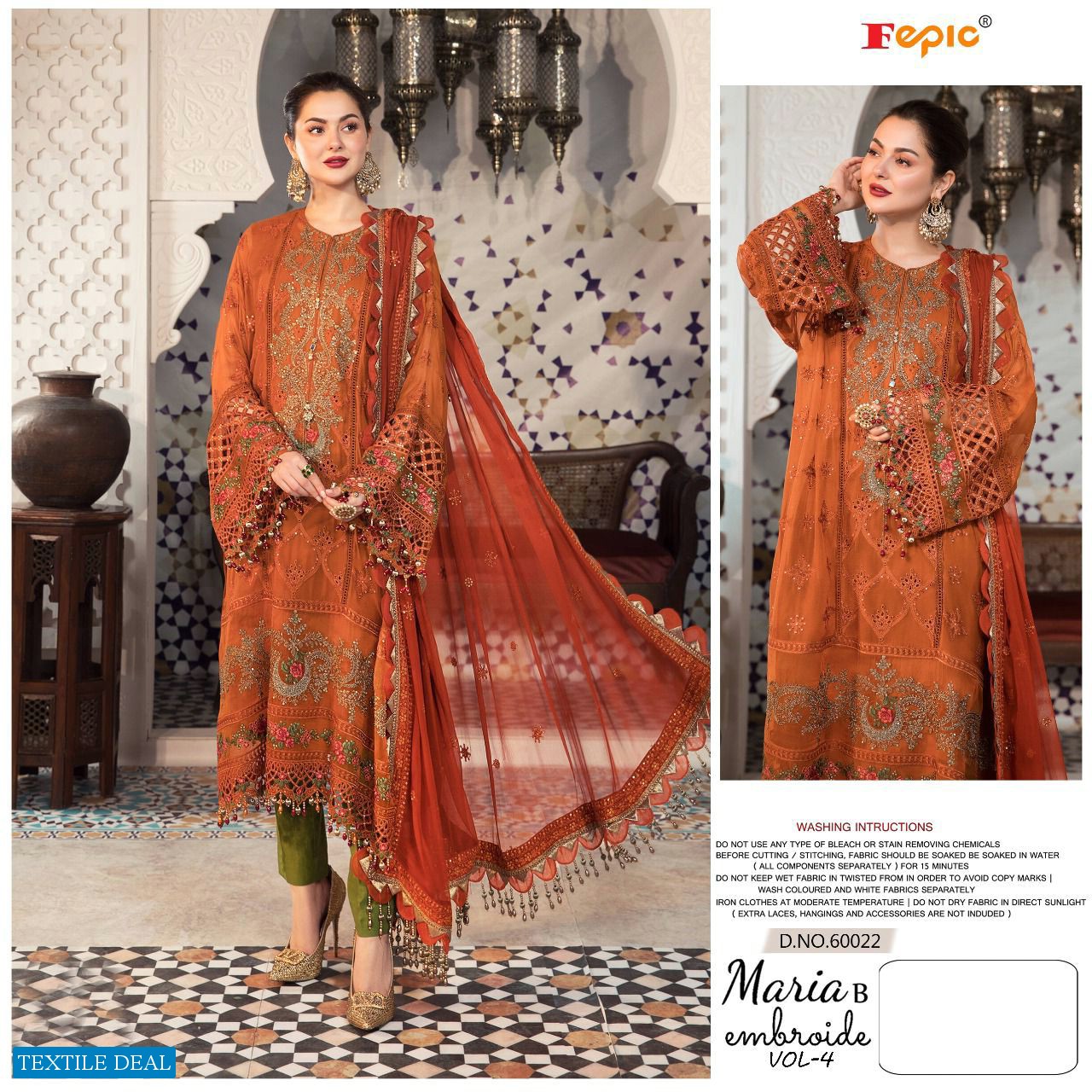 FEPIC MARIA B EMBROIDE VOL 4 GEORGETTE PAKISTANI SALWAR KAMEEZ