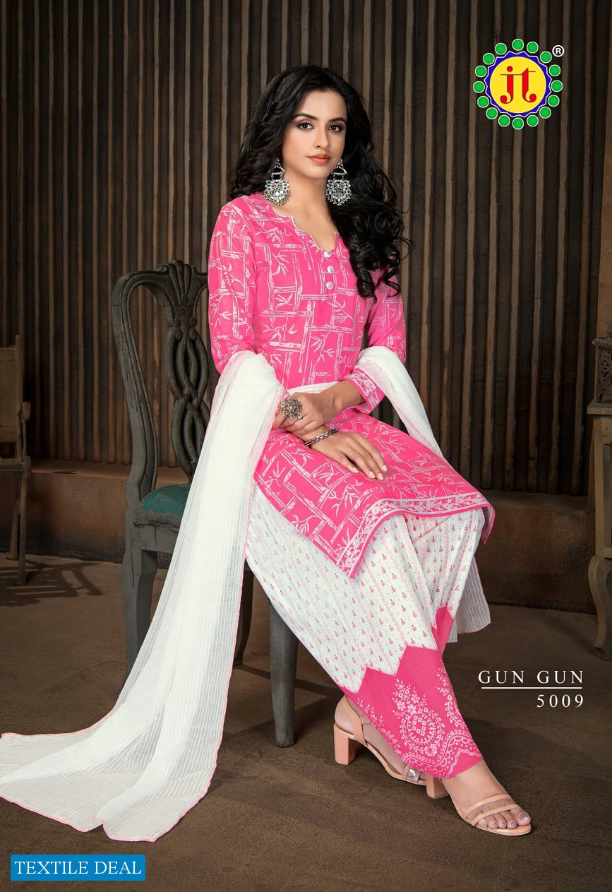 JT Gun Gun Vol-5 Wholesale Cotton Printed Dress Material