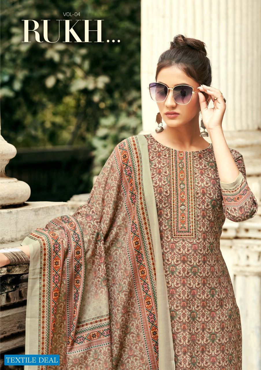 SARGAM RUKH VOL 4 PURE LAWN DESIGNER SALWAR KAMEEZ