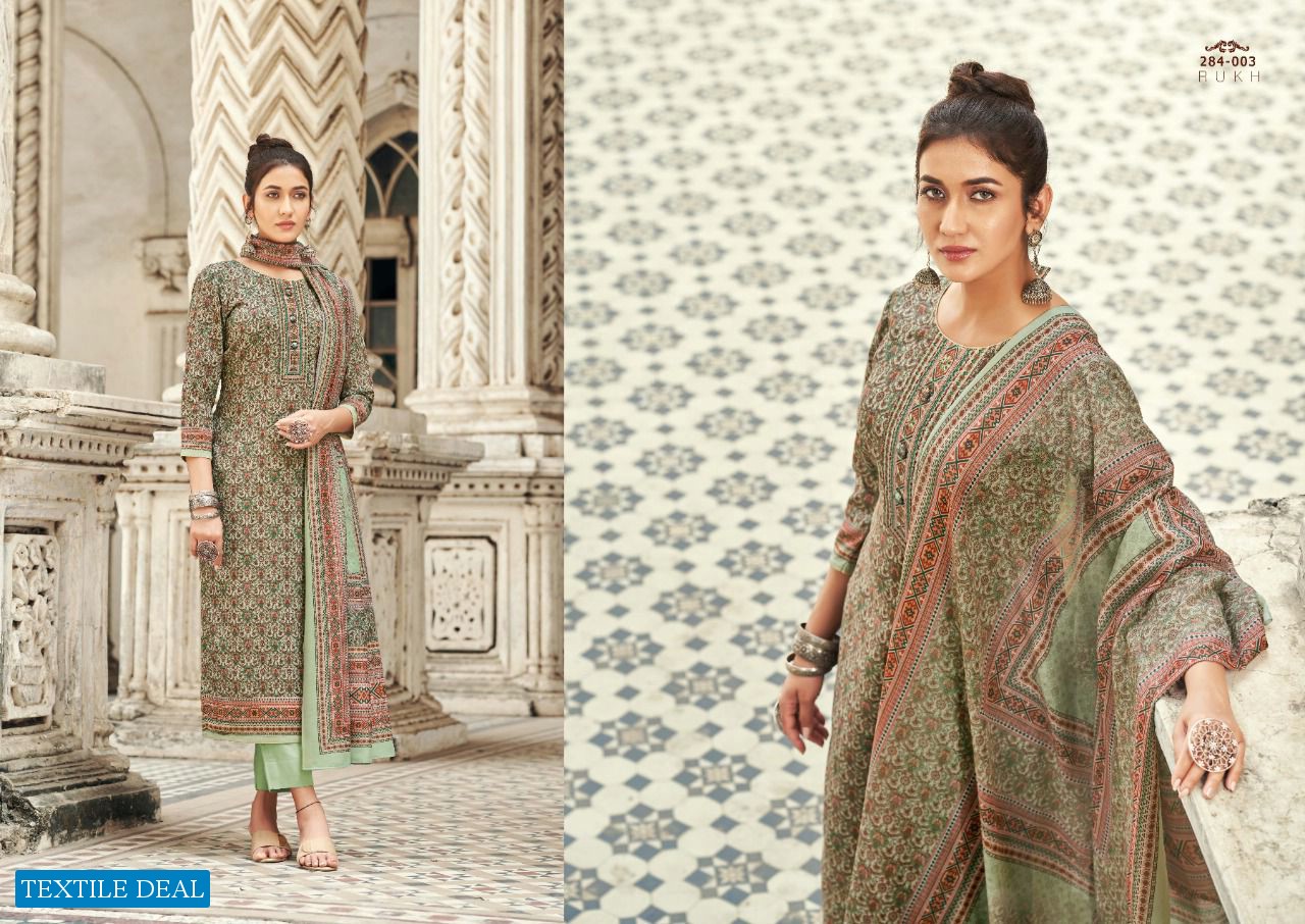 SARGAM RUKH VOL 4 PURE LAWN DESIGNER SALWAR KAMEEZ