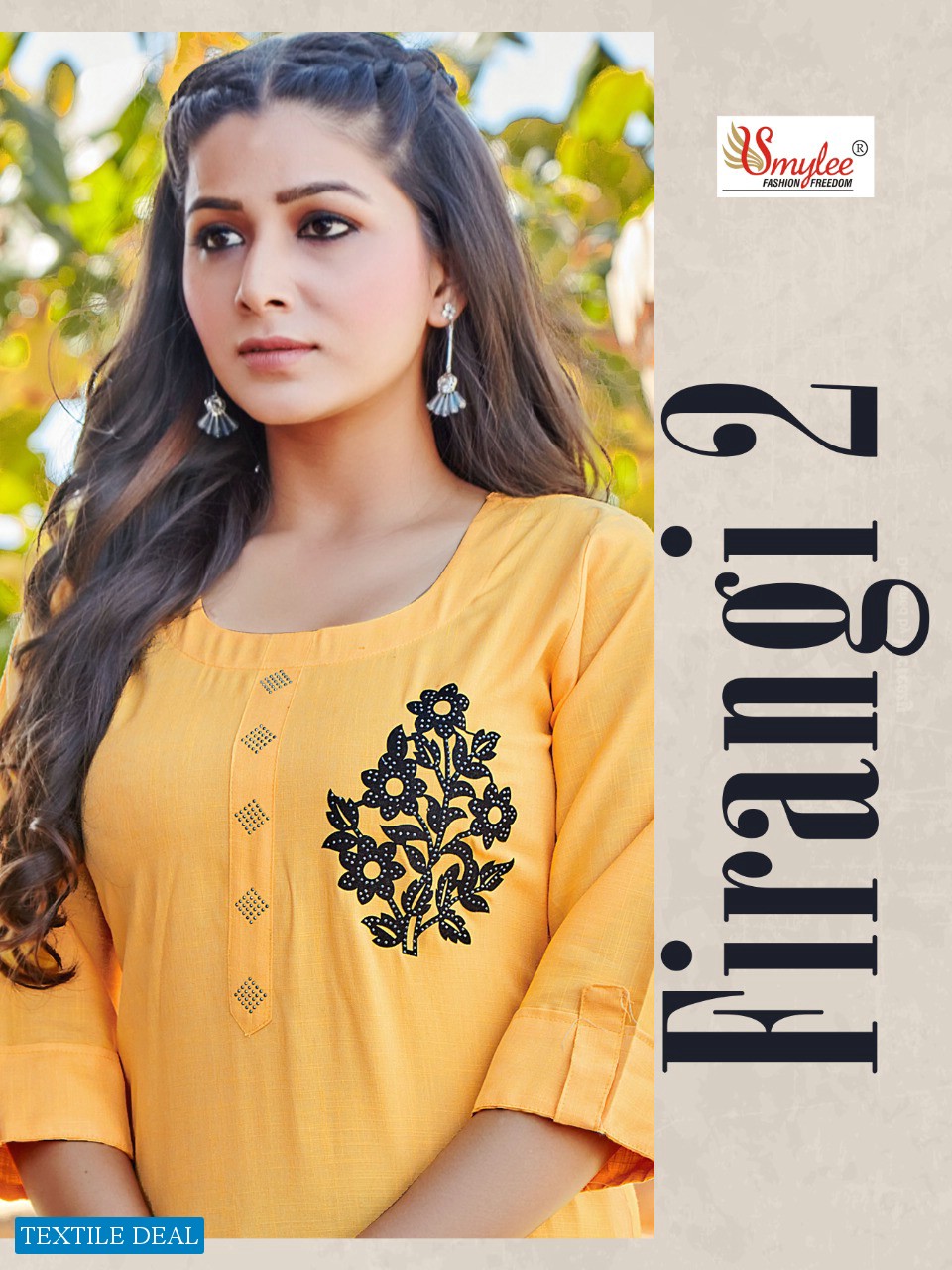 Smylee Firangi Vol-2 Wholesale Reyon With Diamond Work Kurtis