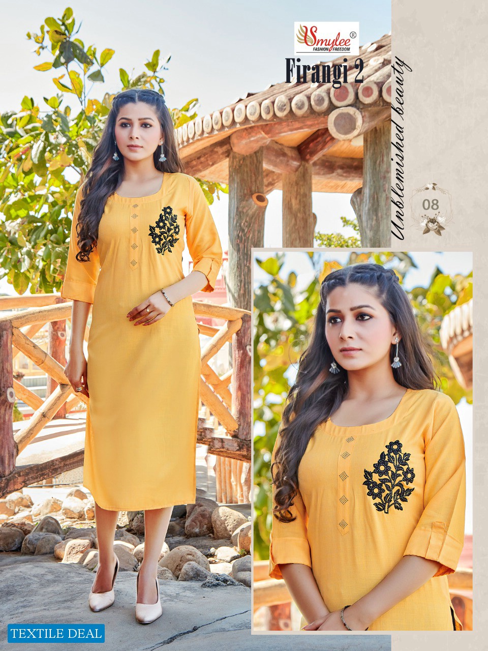 Smylee Firangi Vol-2 Wholesale Reyon With Diamond Work Kurtis