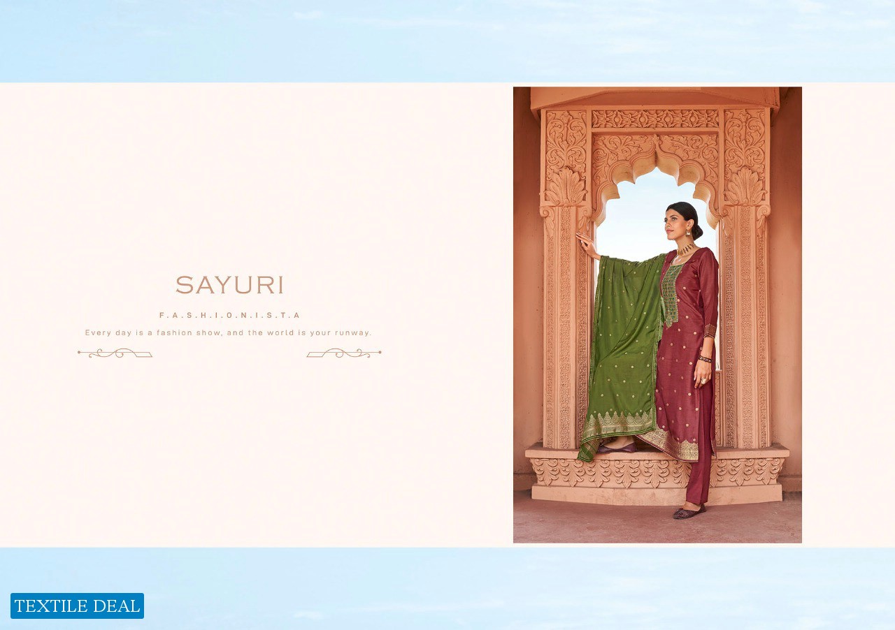 SAYURI BY KALARANG VISCOSE SILK PARTY WEAR SUITS