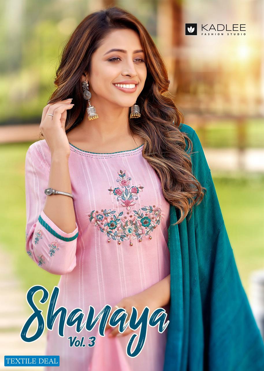 Kadlee Shanaya Vol-3 Wholesale Full Stitched Kurti With Pant And Dupatta