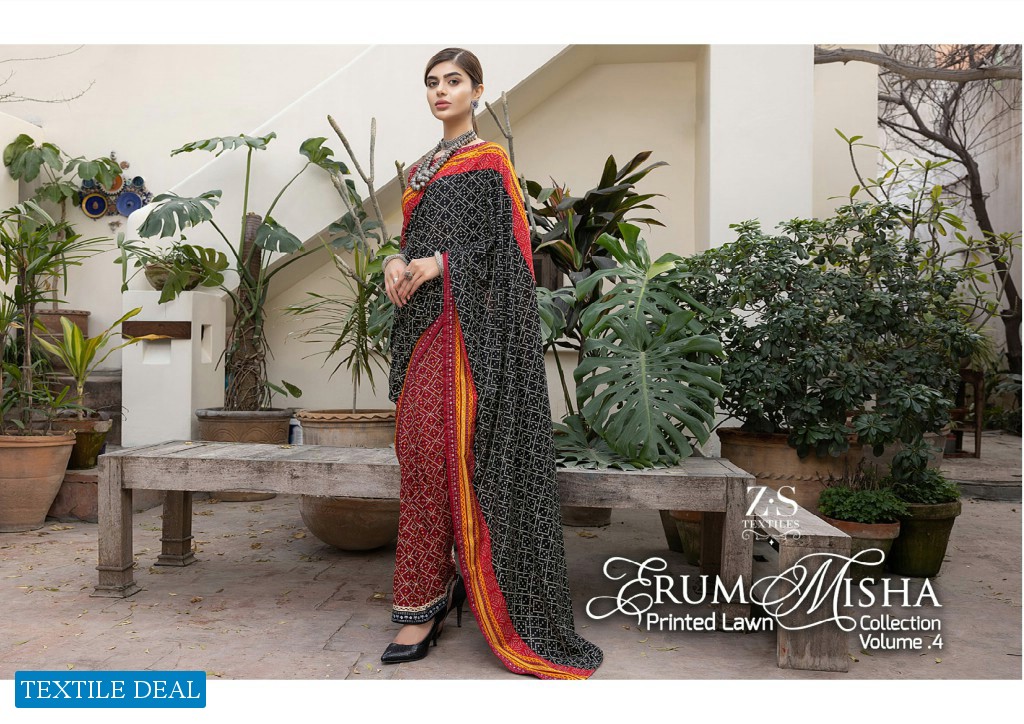 ZS Erum Misha Printed Lawn Collection Vol-4 Wholesale Pakistani Dress