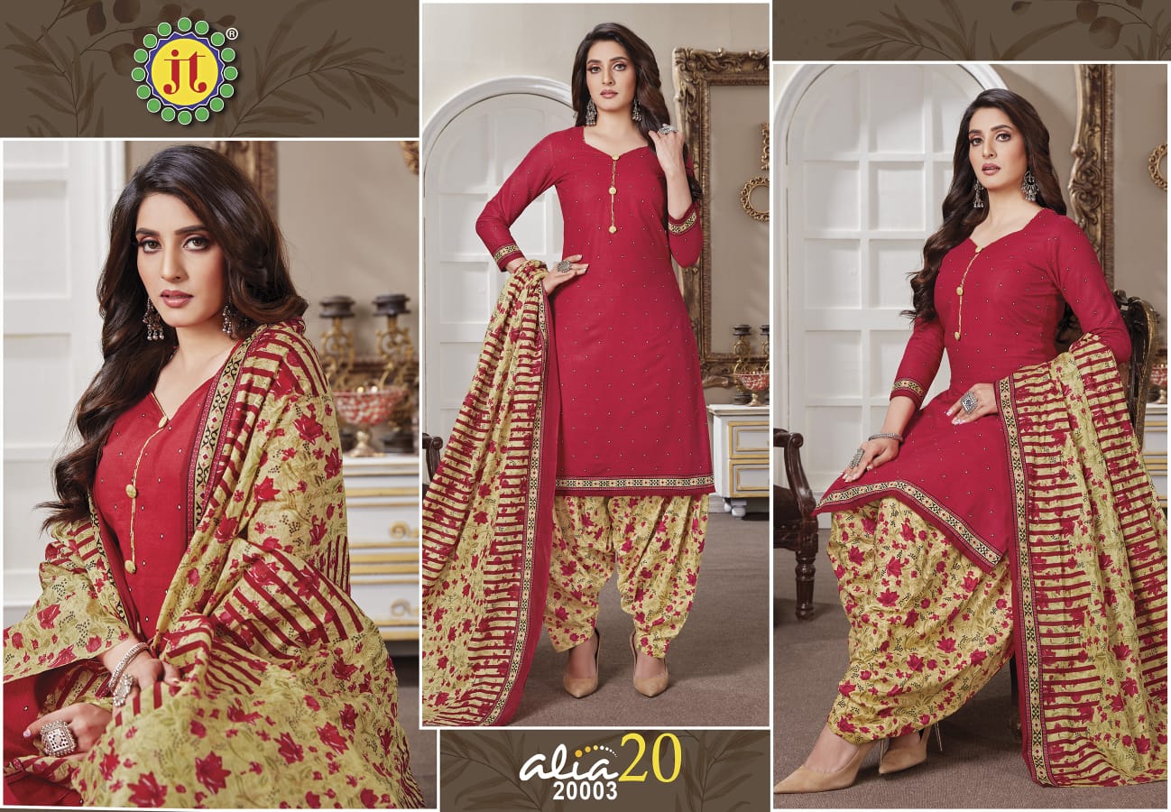 JT Alia Vol-20 Wholesale Pure Cotton Printed Dress Material