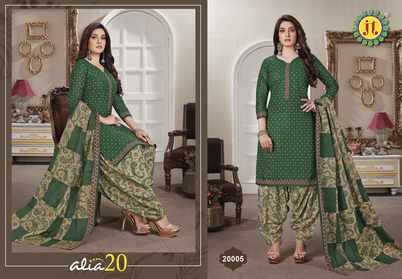 JT Alia Vol-20 Wholesale Pure Cotton Printed Dress Material