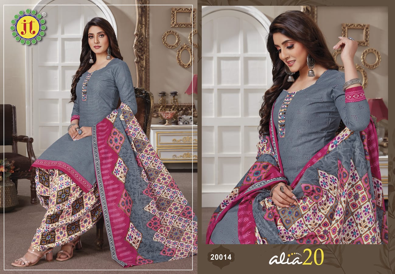 JT Alia Vol-20 Wholesale Pure Cotton Printed Dress Material