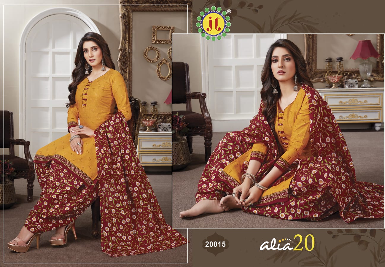 JT Alia Vol-20 Wholesale Pure Cotton Printed Dress Material