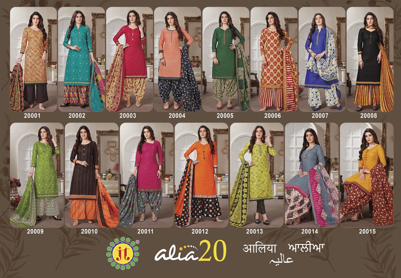 JT Alia Vol-20 Wholesale Pure Cotton Printed Dress Material