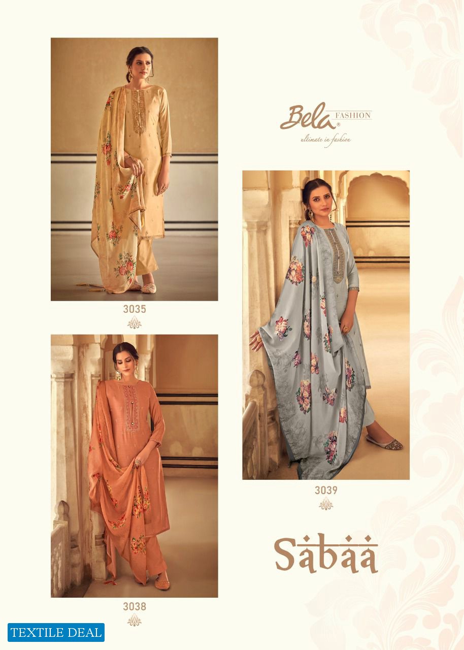 SABAA BY BELA FASHION COTTON SILK DESIGNER FANCY SALWAR KAMEEZ