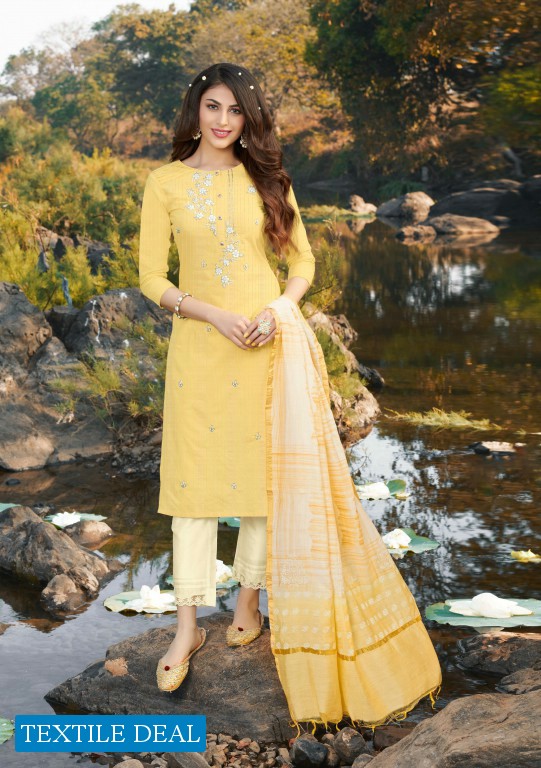 Anju Cotton Crush Wholesale Kurti With Pant And Dupatta