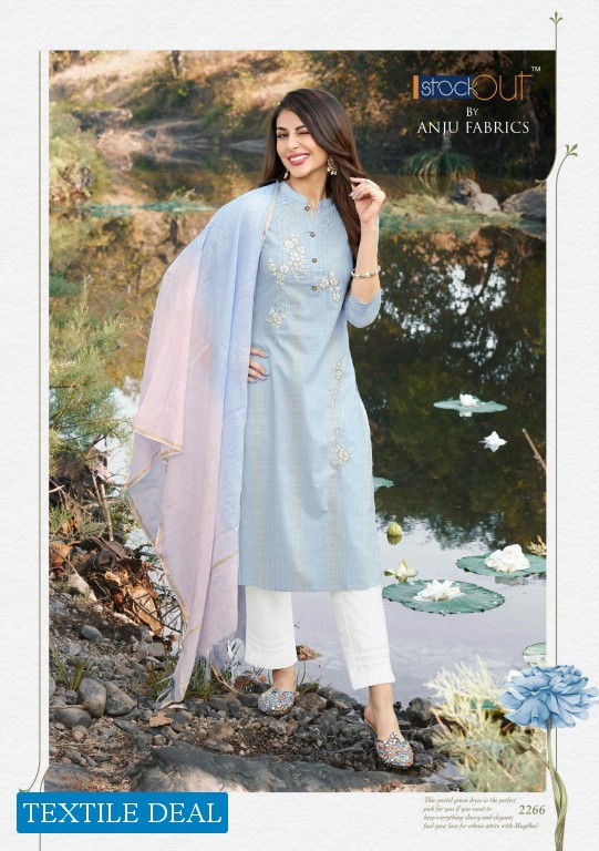 Anju Cotton Crush Wholesale Kurti With Pant And Dupatta