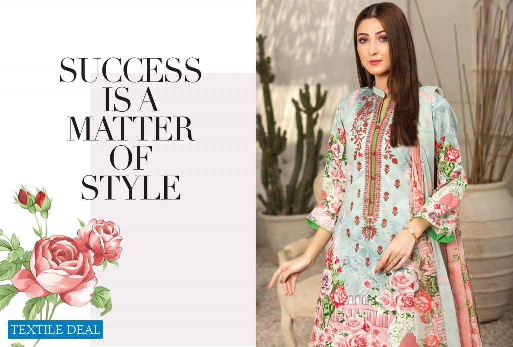 Aone Marjan Embroidered Lawn With Chiffon Dupatta Pakistani Suits