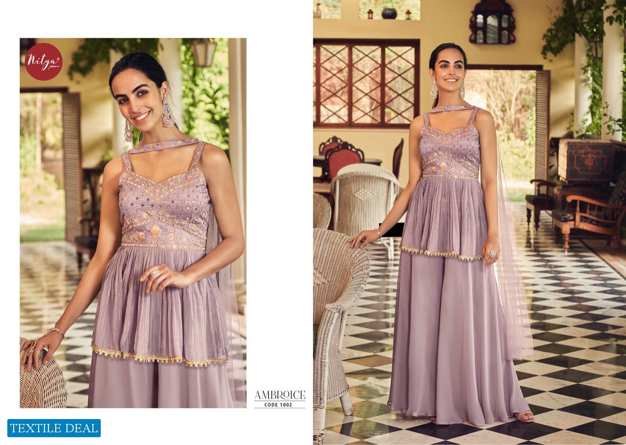 LT NITYA AMBROICE READYMADE PARTY WEAR FANCY SUITS