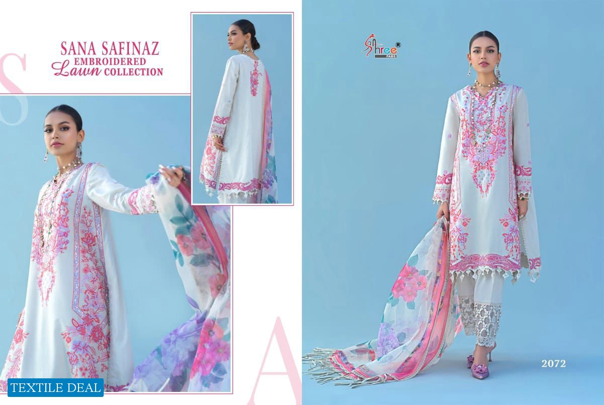 SHREE FAB SANA SAFINAZ PURE LAWN COTTON PAKISTANI SALWAR SUITS