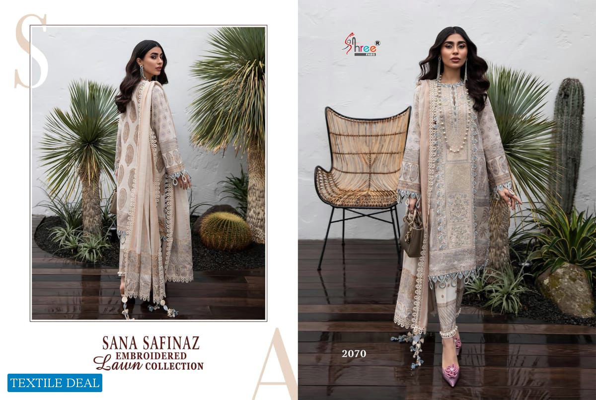 SHREE FAB SANA SAFINAZ PURE LAWN COTTON PAKISTANI SALWAR SUITS
