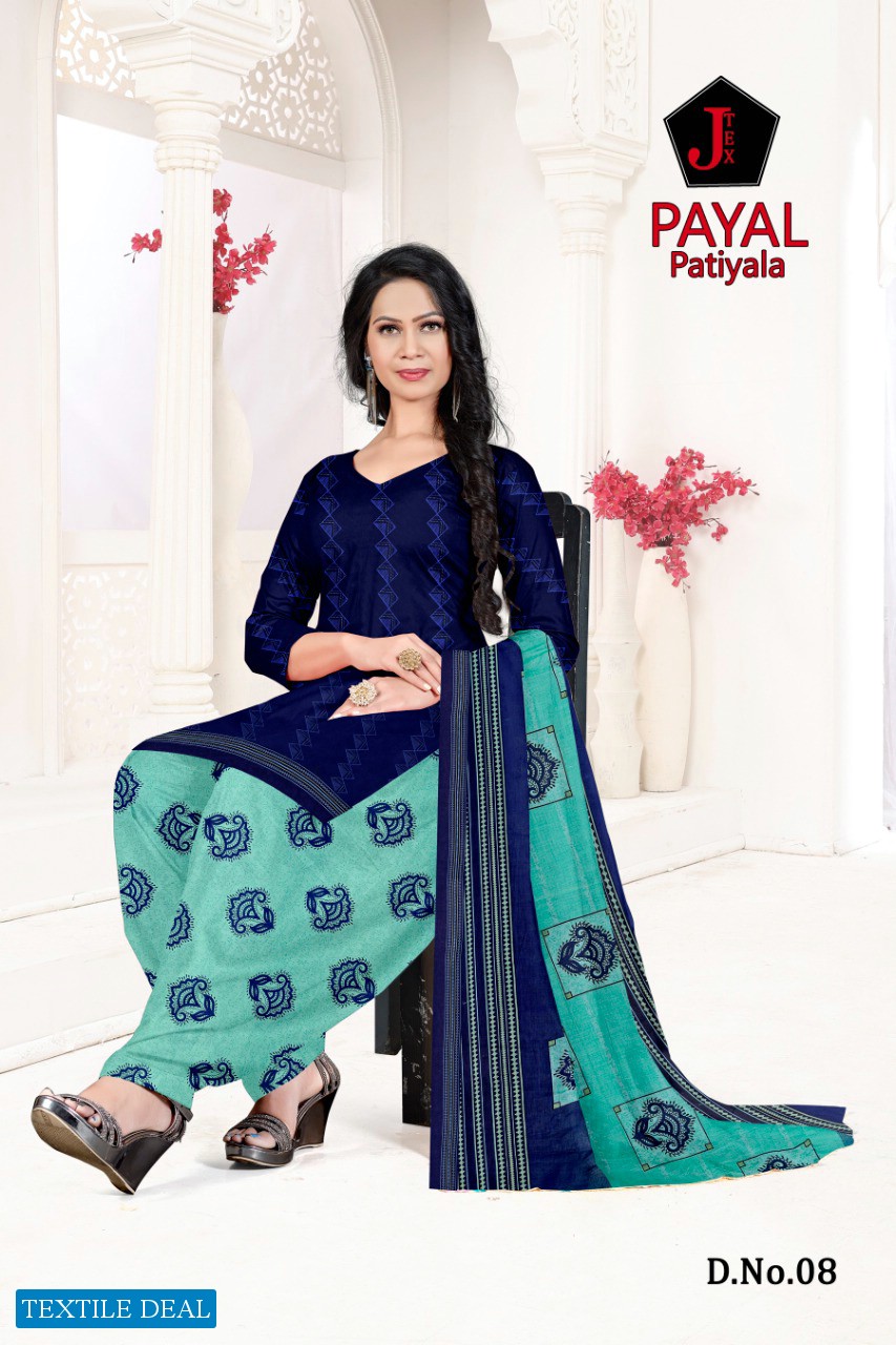 J Tex Payal Patiyala Wholesale Soft Cotton Printed Dress