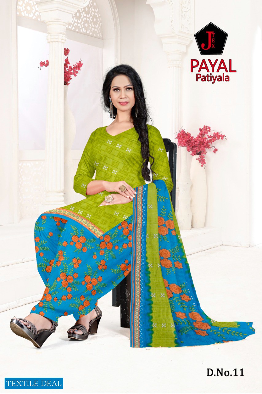 J Tex Payal Patiyala Wholesale Soft Cotton Printed Dress