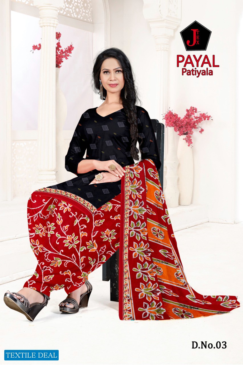 J Tex Payal Patiyala Wholesale Soft Cotton Printed Dress