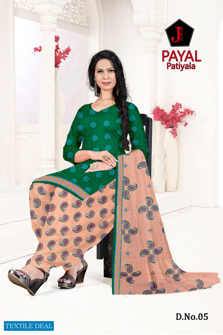 J Tex Payal Patiyala Wholesale Soft Cotton Printed Dress
