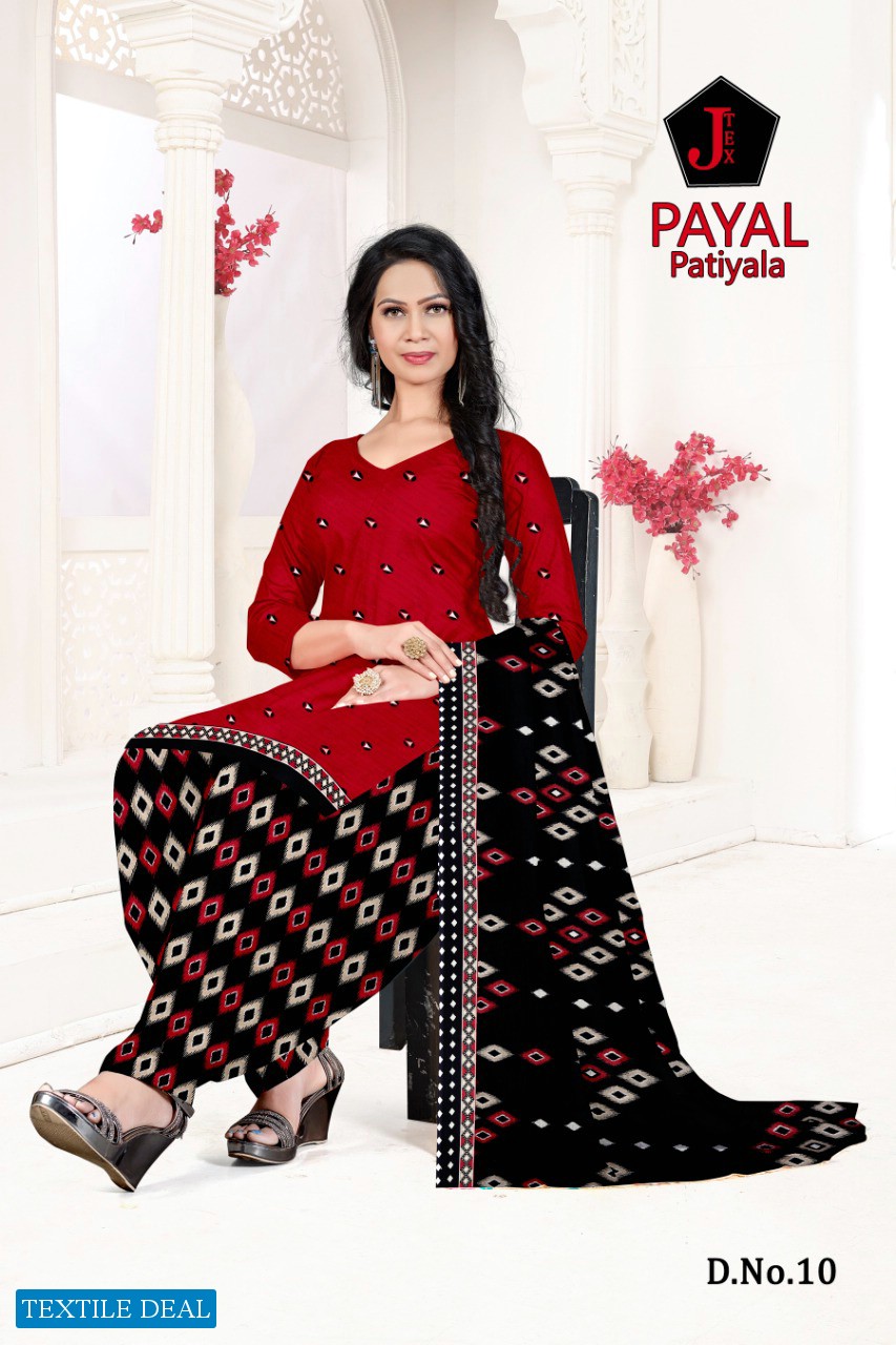 J Tex Payal Patiyala Wholesale Soft Cotton Printed Dress