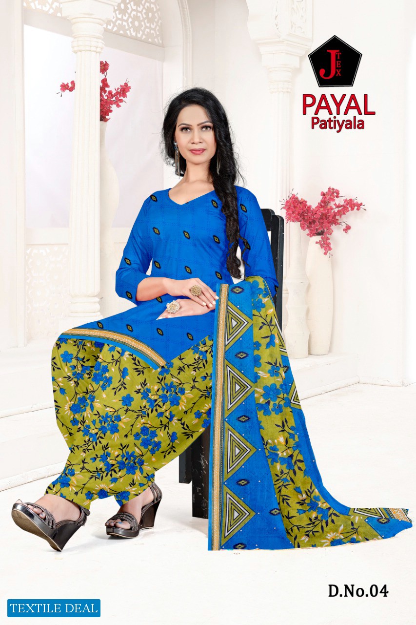 J Tex Payal Patiyala Wholesale Soft Cotton Printed Dress