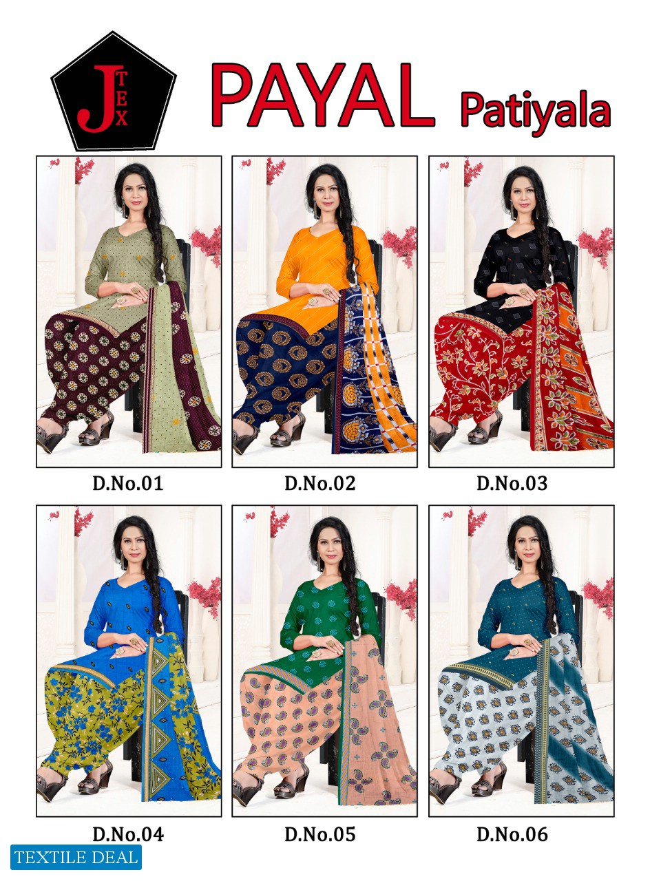 J Tex Payal Patiyala Wholesale Soft Cotton Printed Dress