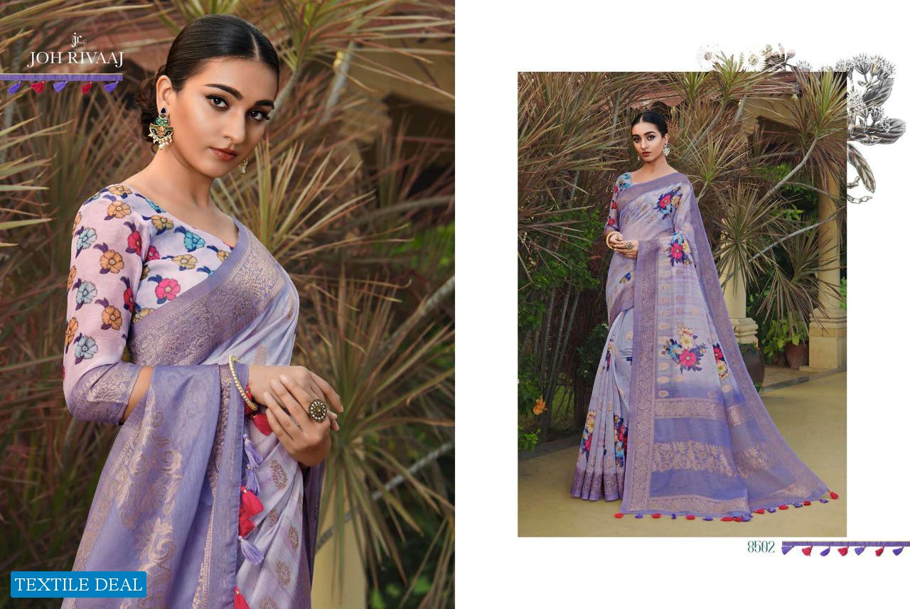 Joh Rivaaj Chhapai Vol-1 Wholesale Floral Printed Sarees