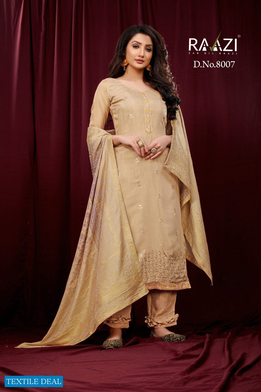 Rama Raazi Misri Wholesale Pure Musleen With Work Straight Salwar Suits