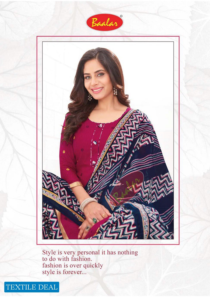 Baalar Celebration Patiyala Special Vol-16 Wholesale Cotton Printed Dress Material