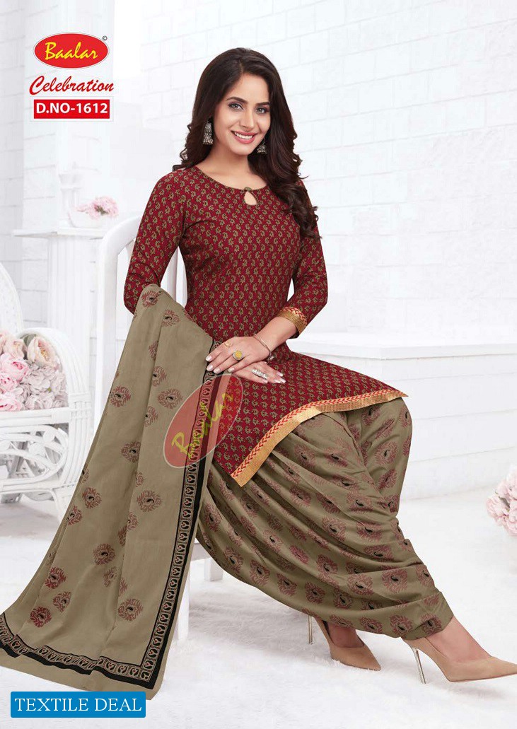 Baalar Celebration Patiyala Special Vol-16 Wholesale Cotton Printed Dress Material