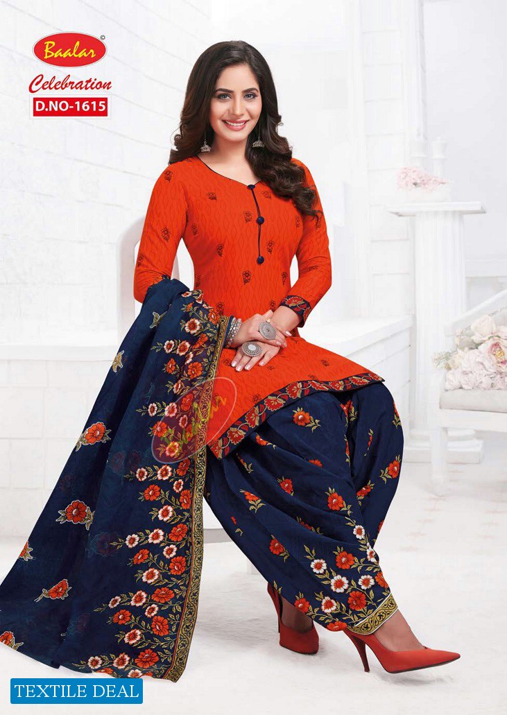 Baalar Celebration Patiyala Special Vol-16 Wholesale Cotton Printed Dress Material