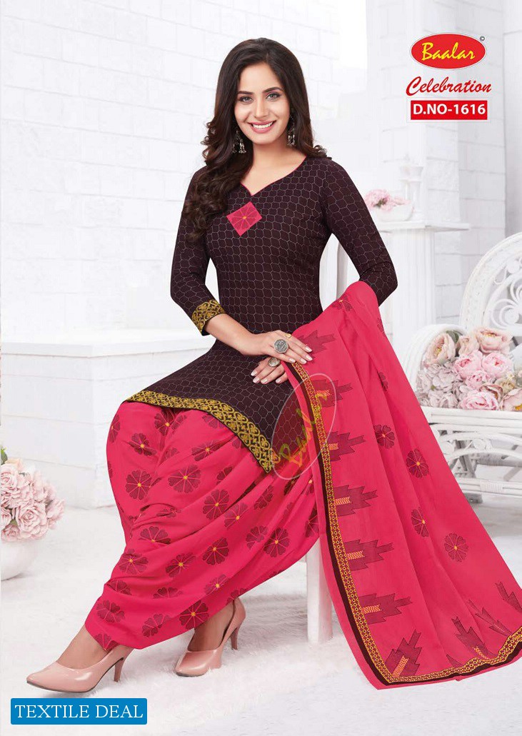 Baalar Celebration Patiyala Special Vol-16 Wholesale Cotton Printed Dress Material