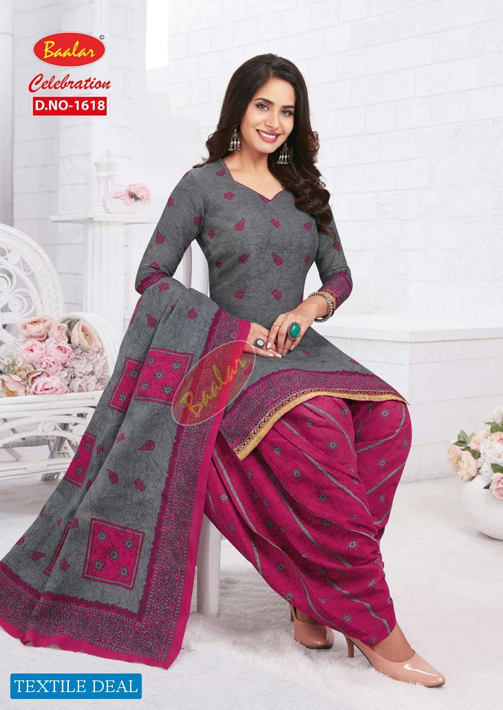 Baalar Celebration Patiyala Special Vol-16 Wholesale Cotton Printed Dress Material