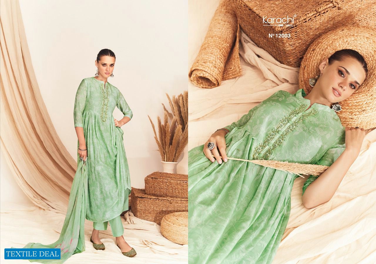 Karachi Print Kaftan Wholesale Pure Lawn Cotton Salwar Suits