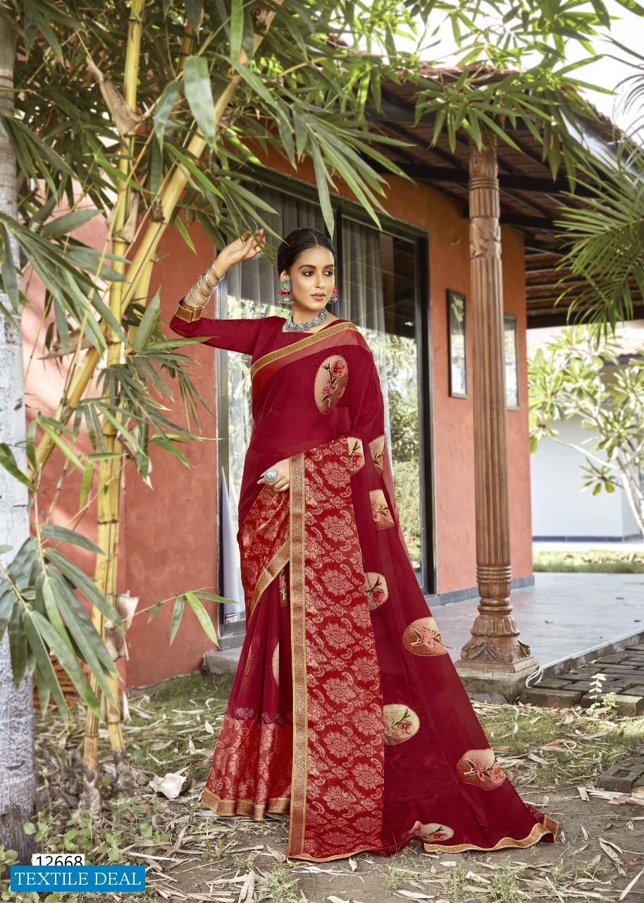 LILI FLORA BY VALLABHI BRASSO PRINTED DESIGNER SAREES