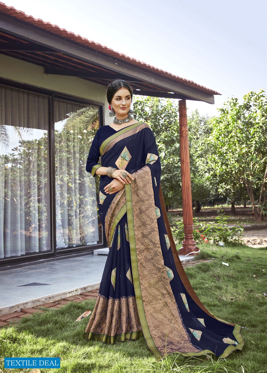 LILI FLORA BY VALLABHI BRASSO PRINTED DESIGNER SAREES
