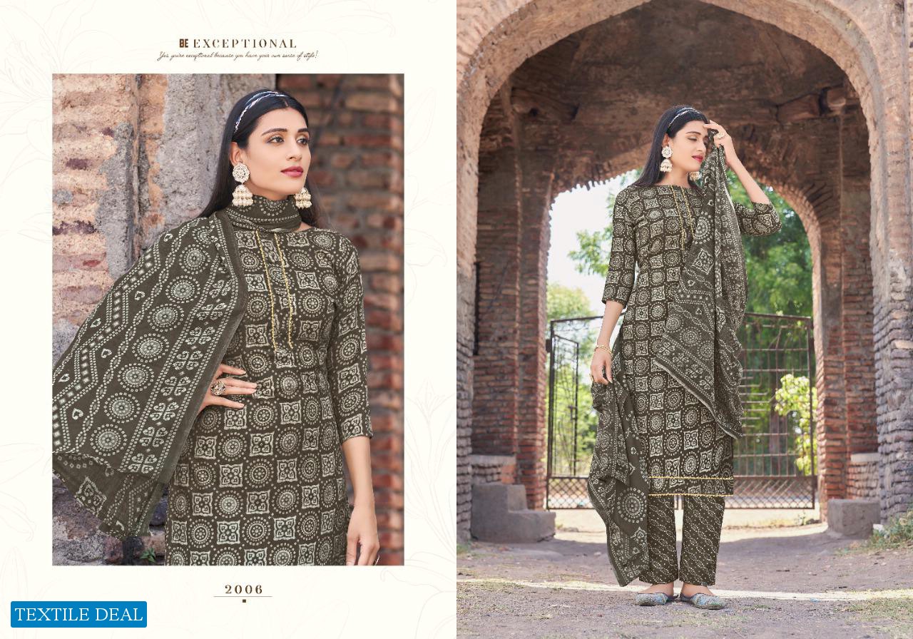 Radha Rumy Vol-2 Wholesale Cotton Batik Print With Neck Patti Dress Material